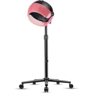 Hooded Hair Dryer, Professional Standing Hair Dryer with Time Settings, Touch Controls and 3 Temperature Modes, Sit Under Hair Dryer Bonnet, Height Adjustable Ionic Hooded Dryer for Home or Salon Use
