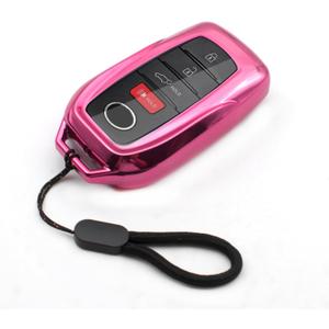 MECHCOS Compatible with Toyota Tacoma Venza Corolla Grand Highlander Prius Land Cruiser Sienna Sequoia Tundra Crown RAV4 Prime Rose TPU Key Fob Cover Case Remote Holder Protector Sleeve Accessories