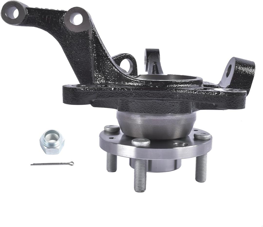 GELUOXI Front Right Steering Knuckle & Wheel Bearing Hub Assembly Replacement for Chevy Aveo 2004-2011 Aveo5 2007-2011 96535191