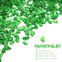 Crushed Glass for Resin Art - 3-6mm Dark Green, 1.5lb | Broken Glass Pieces for Crafts, Vase Filler & Fire Pit Media | Decorative Stones