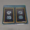 Pearled Frame Decorative Wall Plate Switch Plate Outlet Cover (Single Duplex 2PK, Black & Dark Golden)