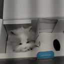 JOY FOR ALL Companion Pet for Seniors - Lifelike Animatronic Cat - Realistic Soft-Touch Fur & Purring - Therapy Stuffed Animal - Toy for Alzheimer's & Dementia - Silver w/White