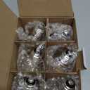 6 Pack G50 E26 Globe LED Light Bulbs Non-Dimmable, G16.5 Small Round Edison Bulb Equivalent 25W 40W Soft Warm White Light 2700K Clear Glass LED Filament Chandelier Ceiling Fan Replacement Bulbs