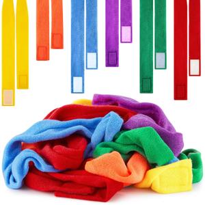 Henoyso 12 Pcs Chew Necklaces for Sensory Kids Soft Terry Cloth Sensory Chewy Necklace Oral Teething Reusable Band for Boys Girls (Vivid Color)