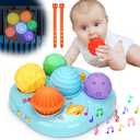 Tsomtto Baby Musical Light Up Toys 0 3 4 5 6 7 8 9 12 Month Baby Ball Sensory Montessori Toys 6-12 12-18 Months Tactile Sleep Aid Tummy Time Developmental Infant Toddler 1 2 Year Old Boy Girl