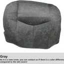 Automotive Replacement Seat Cover Driver Side Bottom Cloth Seat Cover for 2003-2007 GMC Sierra 1500 2500 3500 1500HD 2500HD SLE SLT Charcoal Gray