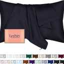 Silk Pillow Cases King Size with Hidden Zipper, Mulberry Silk Pillowcase for Hair and Skin, Smooth and Soft Breathable Cooling Silk Satin Pillow Covers for Sleeping, Gifts for Women, Navy Blue