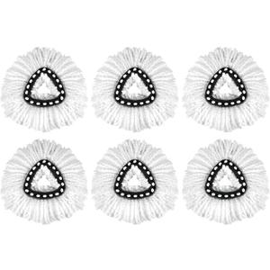 6 Pack EasyWring Spin Mop Refill - Compatible with O-Ceda, Microfiber Floor Spinning Heads Mop Head Replacement