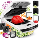 Fullstar The Original Pro Chopper - Vegetable Chopper and Spiralizer, Food Chopper with Container, Fruit Slicer, Kitchen Gadgets & Gifts, Home Essentials (4 in 1, White)