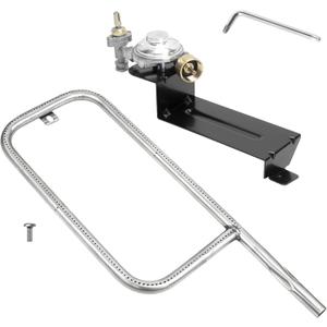 80476 Grill Valve & Regulator and 69956 Grill Burner Tube Kits Replacement Parts for Weber Q200 Q220 Series Gas Grill, Grill Parts for Weber 396000 396001 394001 396002 567798 566001 566002 566801