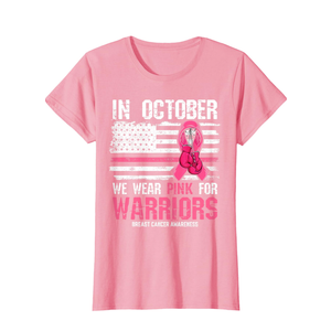 Breast Cancer Awareness
in October We Wear Pink for Warriors Breast Cancer Awareness T-Shirt, Pink, Size M