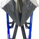 Drive Medical Nitro DLX Foldable Rollator Walker for Seniors, Adults, and Disabled - Hand Activated Brakes, Padded Seat, and Storage Bag - Sleek Blue