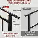 Hand Rails for Outdoor StepsStair Handrail & Indoor Stair Railing KitRailings for Outdoor Steps for Fence & Outdoor Steps (2, Black-with Balusters, 2 Step)
