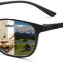 K.LAVER Photochromic Progressive Sunglasses for Men TR90 Multi Focal Reading Glasses Women Clear on Top Readers on Bottom