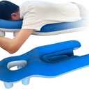 Face Down Pillow After Eye Surgery, Prone Pillow with Arm Hole for Sleeping, Retinal Detachment Vitrectomy Recovery Lying Pillows, Inflatable Face Support Post Eye Surgery Head Cradle (Blue)