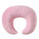 ESEN Plus Size Baby Nursing Pillow and Body Positioner for Breast Feeding and Bottle Feeding, Ultra Soft Baby Breastfeeding Pillows with Removable Nursing Pillow Cover for Mom and Baby (Pink)