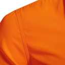 DELCARINO Men's Long Sleeve Button Up Shirts Solid Slim Fit Casual Business Formal Dress Shirt (Orange, XL)