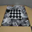 SLifeJars Clear Plastic Jars 32oz 12Pack Big Round PET Plastic Containers with Black Screw On Lids Reusable Empty Storage Jars with Lid Clear Containers for Household and Kitchen Organizing