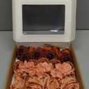 Ling's Moment Artificial Flowers Fake Silk Dahlia Faux Foam Roses Combo for DIY Wedding Bouquets Centerpieces Arrangements Bridal Shower Party Home Decorations, Amber & Terracotta, 23pcs