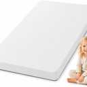 3.15" Crib & Toddler Mattress, 52 x 27.5 in, Standard Crib, Pure White, Standard Crib size