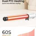 1 Inch Extra Long Barrel Curling Wand, Ceramic Tourmaline Curling Wand Professional Dual Voltage with Adjustable Temperature