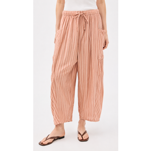 L linen pants orange