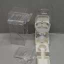 No Mess Bird Feeder Water Dispenser Set, Parakeet Cage Accessories, Bird Feeder and Waterers in Cage for Cockatiels, Finches, Lovebirds, Budgies, Canaries (White)