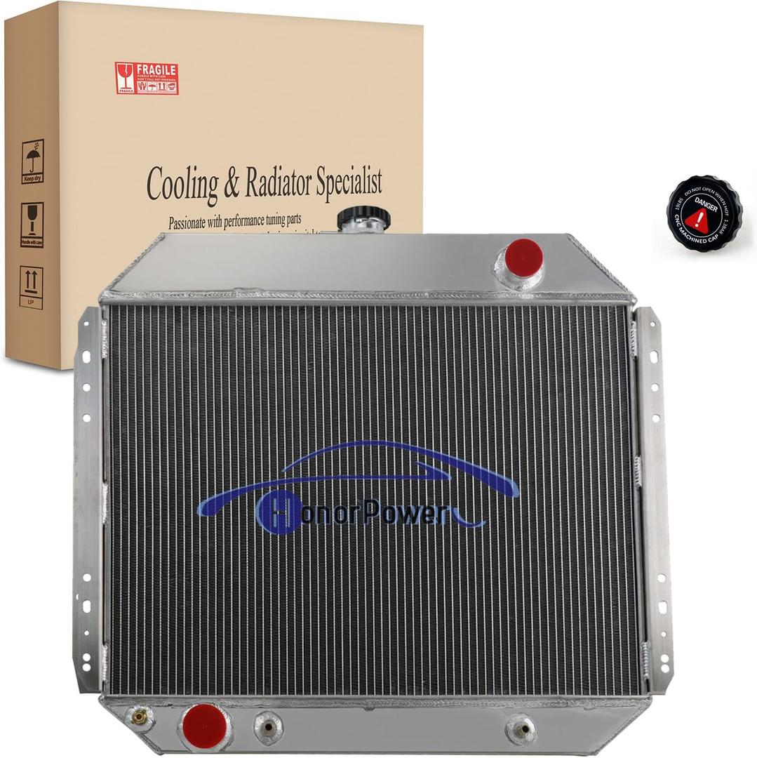 3 Row Core Aluminum Radiator for 1966-1979 Ford F100 F150 F250 F350 Pickup Truck Bronco L6 V8 Engines All AA5052 Aluminum Radiador