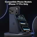 Metal Frameless Phone Case Compatible with iPhone 17 Pro, Frameless Minimalist Design, Extremely Highlighting Personality. Black