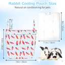 Hamiledyi Rabbit Cooling Pouch with Ice Pack - No Condensation Pad for Bunny Cage Accessories, Washable Cooling Mat for Small Animals (Ferret, Guinea Pig, Chinchilla)