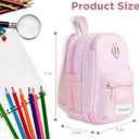 Large Capacity Pencil Case, Mini Backpack Pencil Case, Storage High Capacity Bag Pouch Holder Marker Pen Organizer, for Student, Teen Girls, Adults (Pink)