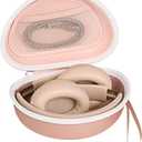 Hard Headphone Case for Beats Solo 4, Studio Pro, Solo 3, Studio 3, Solo 2,Over Ear Headphone Carrying Case with Storage Cable Bag Strap for Travel (Champagne)