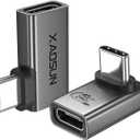 XAOSUN 90 Degree USB C to C Adapter Mixed Pack (240W 40Gbp 8K),Right Angle USB C Male to USB C Female Adapter, USB4 Type C Power Data Extender for rog Ally, steam Deck, Dock, iPhone 15 pro max Plus