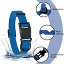 Waterproof Dog Collar, Easy to Clean Rubber Dog Collars with Quick Release Buckle Fits Small Medium or Large Dogs (Blue, M < 11.8-18.5 inch)
