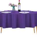 Ascoza 2pack 90 Inch Purple Round Tablecloth in Washable Polyester Fabric for Wedding/Banquet/Restaurant/Parties