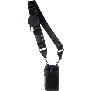 Black Crossbody Phone Bag with Adjustable Strap and Coin Pouch  Stylish PU Leather Shoulder Purse for Everyday Use