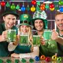 Skylety 46 Pcs St. Patricks Day Tree Ornaments Shamrock Ornaments Green Irish Hat Topper Decorations Rainbow Ball Colorful Tree Skirt Hanging Decor for Saint Patty's Spring Party