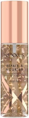 Nexxus Ultra Lightweight Hair Oil Repair & Nourish for Intense Nourishment with StyleProtect Technology & Rose of Jericho Oil 3.3 oz