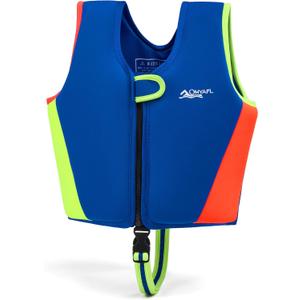 Toddler Swim Vest Kids Floaties Boys Girls Swim Float Jacket Buoyancy Swimwear (Large(4-6yrs/45-60lbs), Blue)