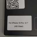 EZ-GLAZ-4 Pack for iPhone 15 Pro Screen Protector[6.1"] 9H+ Hardness 12FT Military Grade Shatterproof Long Durable Tempered Glass Film with Flawless Fit Box, HD Clear, Scratch Resistant