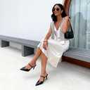 DREAM PAIRS Womens Closed Toe High Heels Mules Ankle Strap Stiletto Pointed Pumps Shoes Wedding Work Office Sexy Fashion Heeled Sandals, US 9.5