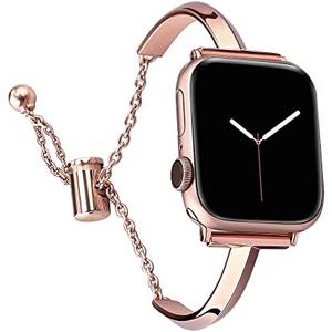 PlusRoc Stainless Steel Band Compatible with Apple Watch Band 38mm 40mm 41mm 42mm 44mm 45mm 46mm 49mm iWatch SE Series 11 10 9 8 7 6 5 4 3 2 1, Slim Versatile Bangle Bracelet for Women