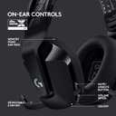 Logitech G733 Lightspeed Wireless Gaming Headset, Suspension Headband, Lightsync RGB, Blue VO!CE Mic, PRO-G Audio  Black, Gaming Headset Wireless, PC, PS5, PS4, Switch Compatible