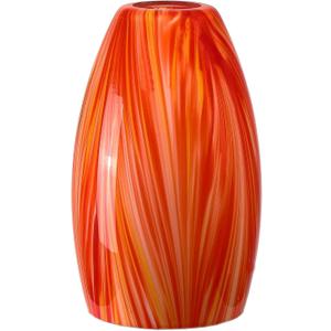 Oval Art Glass Lamp Shade Only Glass Light Cover Replacement for Kitchen Island replacement glass shades for Mini Pendant Ceiling Lights Chandelier Red and Orange