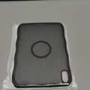 Magnetic Case for iPad mini 7 A17 Pro 2024/iPad Mini 6 2021 8.3 Inch with Pencil Holder, Cute Wave Translucent Matte Slim Soft TPU Bumper Military Grade Protective Cover for iPad mini 7/Mini 6, Black