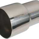 ID 2 Inch to ID 2.5 Inch Exhaust Pipe to Component Pipe Adapter Reducer 2" ID to 2.5" ID Polished Stainless Steel 4" Overall Length