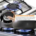 Gas Stove Burner Caps Set, Cooker Hat Set Suitable for Most Gas Stove Burners, 1 Large, 1 Small, 2 Middle