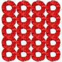 Semato 20 Pacs Matte Satin Scrunchies Bridesmaid Proposal Gifts Hair Ties Scrunchies for Women Girls Bachelorette Party Favors (red)
