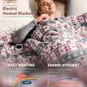 Homemate Electric Heated Blanket King Size - 100"x90" Heating Blanket King Size Dual Control 1/2/4/6/8 Hours Auto-Off 10 Heat Level Over-Heat Protection Flannel Sherpa ETL Certification