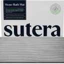 SUTERA Diatomaceous Stone Bathmat | Ultra-Absorbent, Quick-Drying Bath Mat | Slip-Resistant Surface for Safer Bathrooms | Charcoal Grey Finish | 23.5" x 15" (1 Pack)